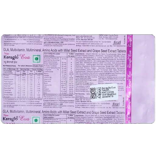 keraglo eva tablet 10's